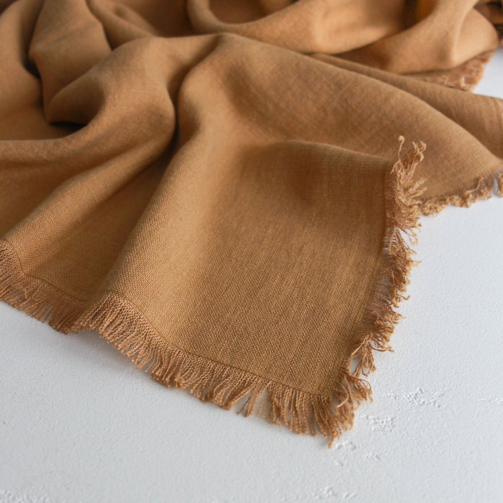 Salina Linen Throw- Cumin