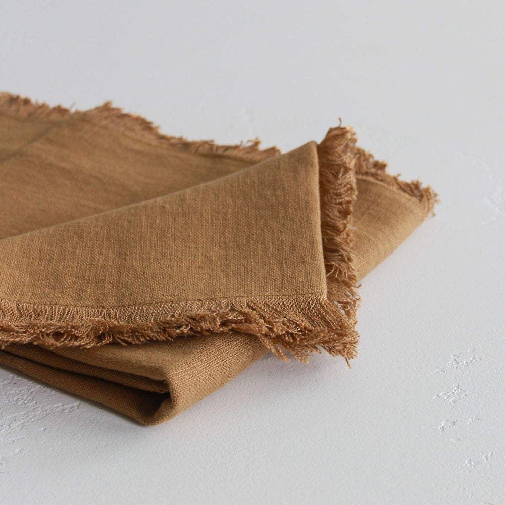 Salina Linen Throw- Cumin
