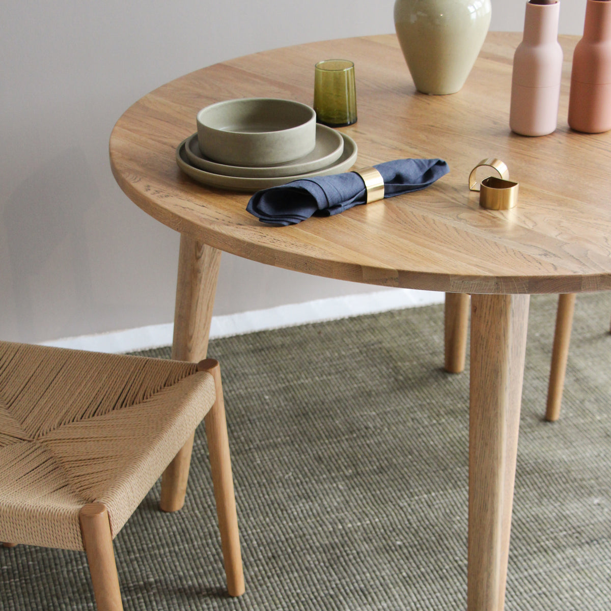 Frankie Oak Round Dining Table