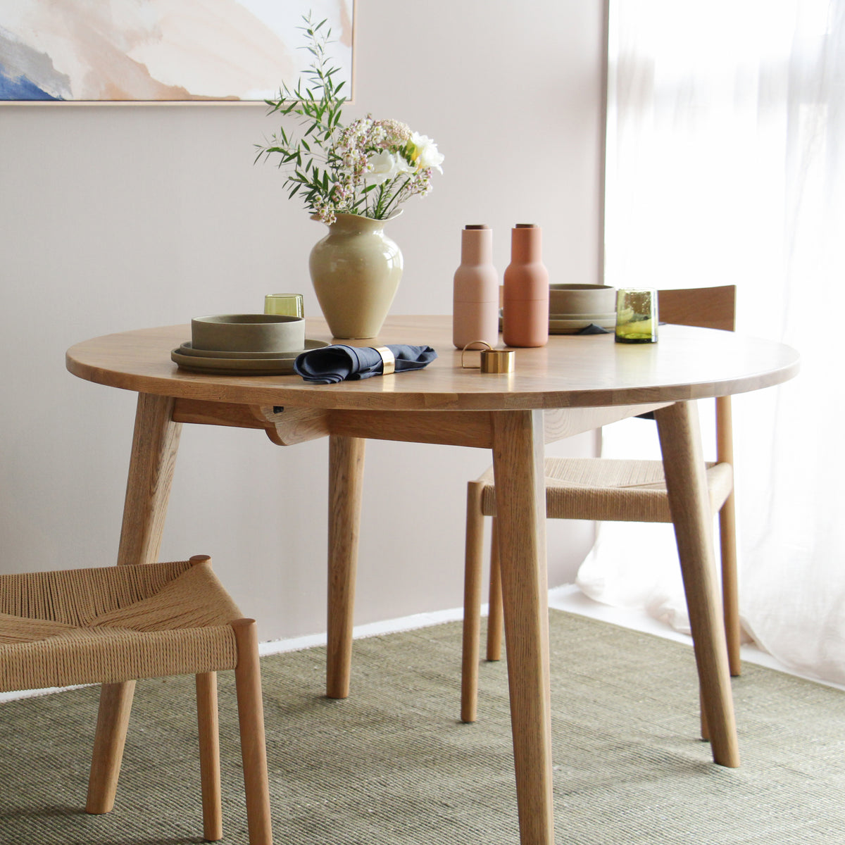 Frankie Oak Round Dining Table