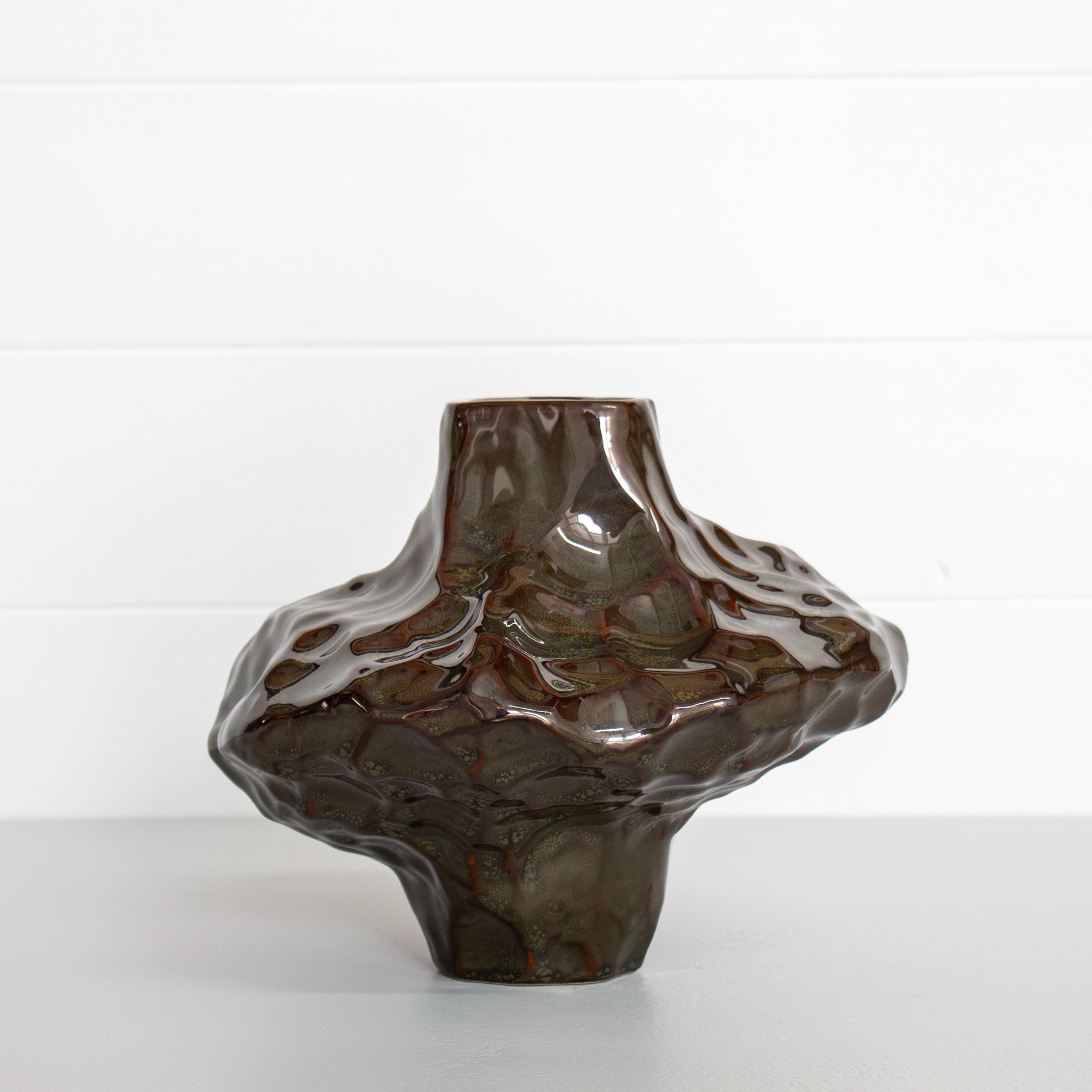Stella Vase - Green/Rust