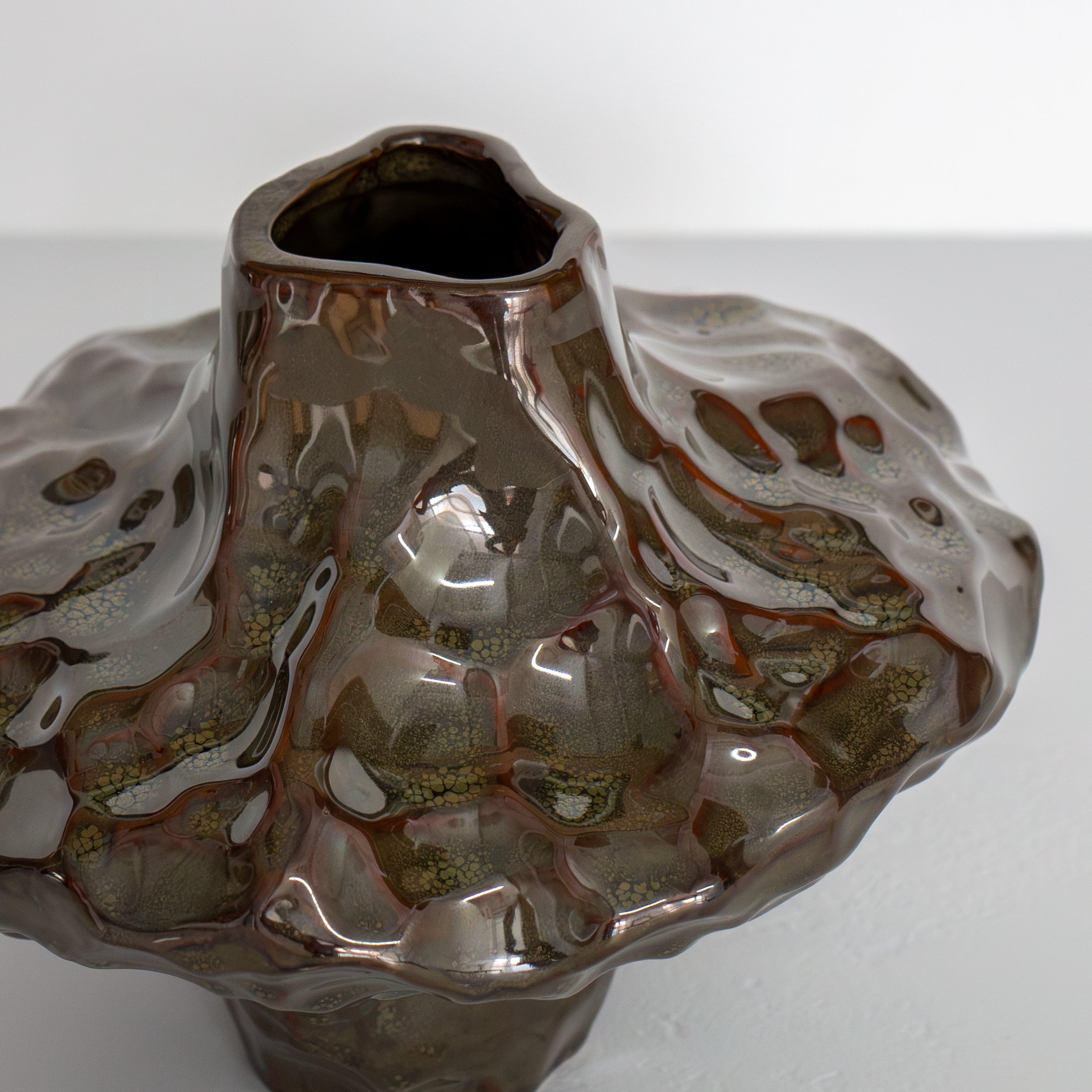 Stella Vase - Green/Rust