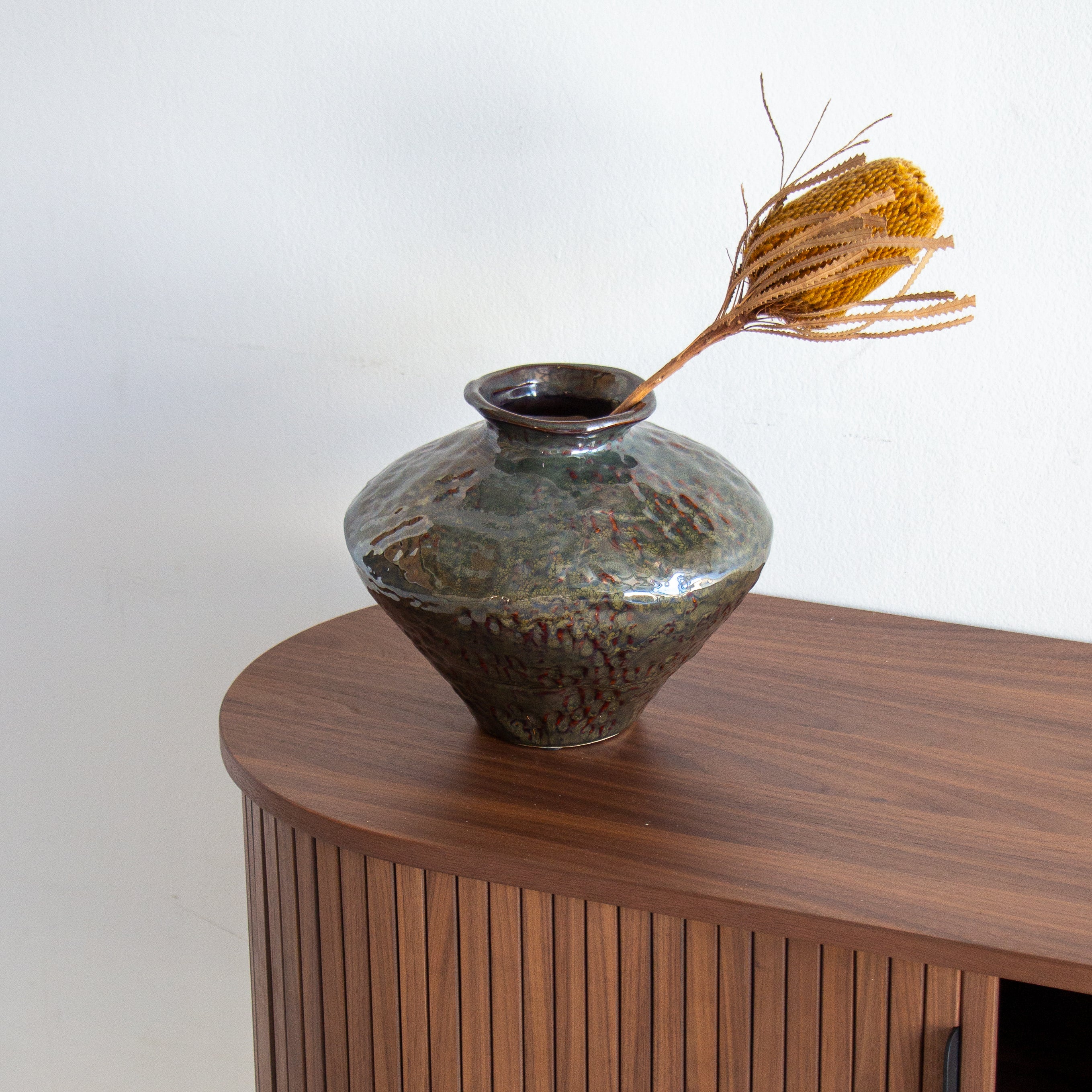 Stevie Vase - Green/Rust