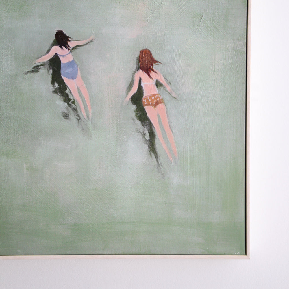 Swimming Girls Framed Art