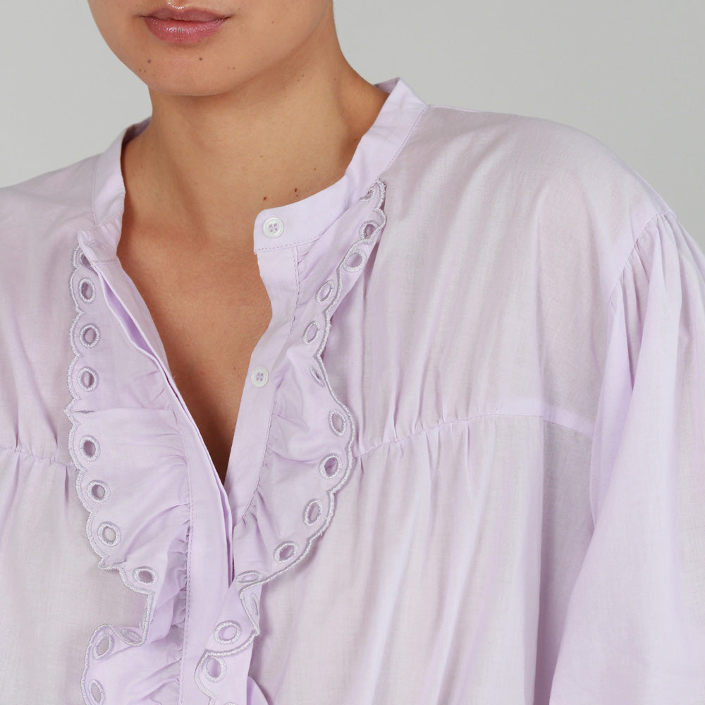 Tess Broderie Blouse - Iris