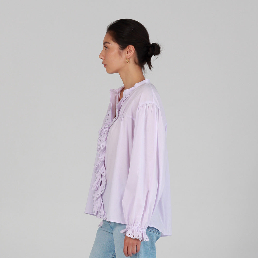 Tess Broderie Blouse - Iris