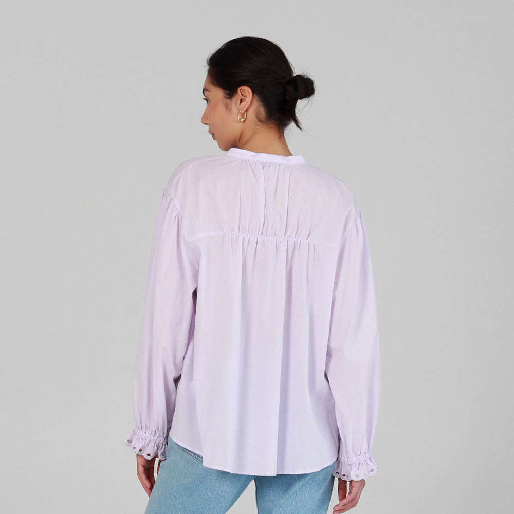 Tess Broderie Blouse - Iris
