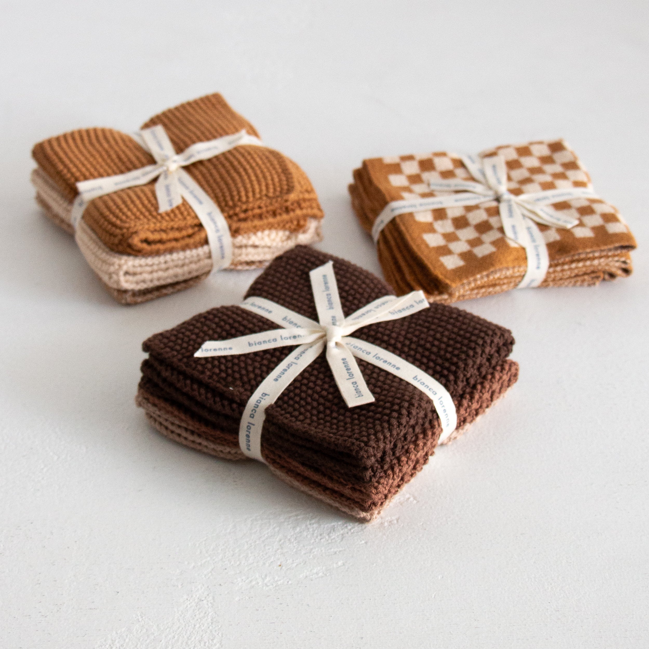 Wash Cloths (Set 3) Clay