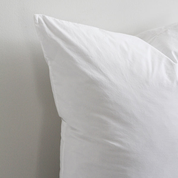 Stonewash Cotton Euro Pillowcase - White