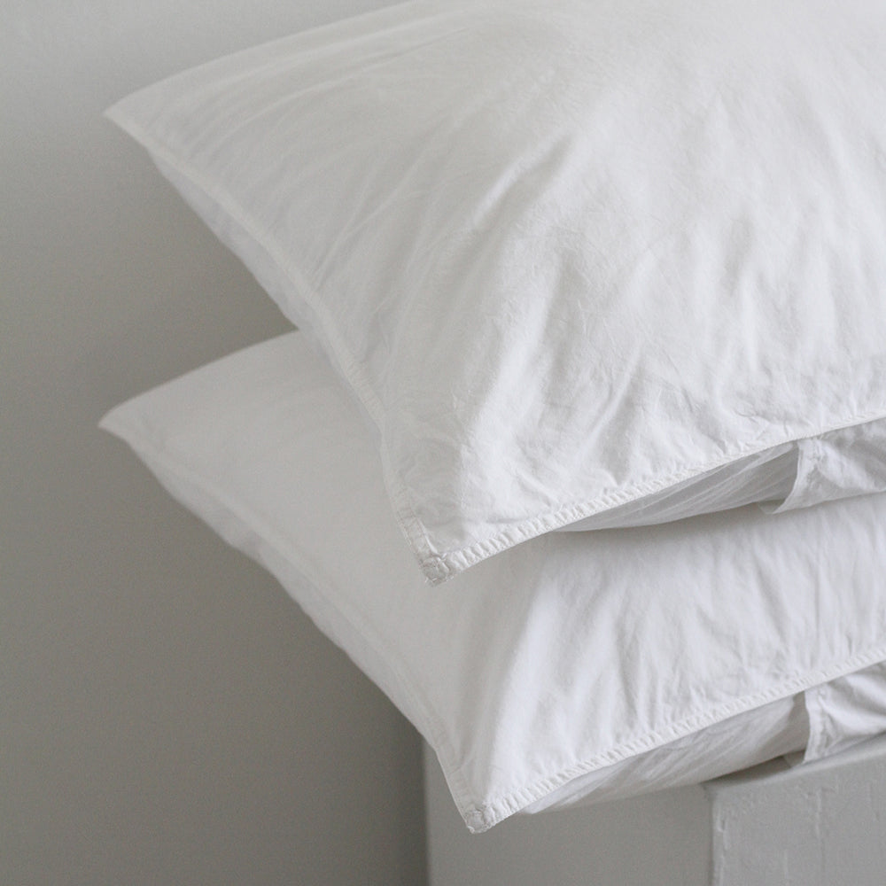 Stonewash Cotton Pillowcases - White