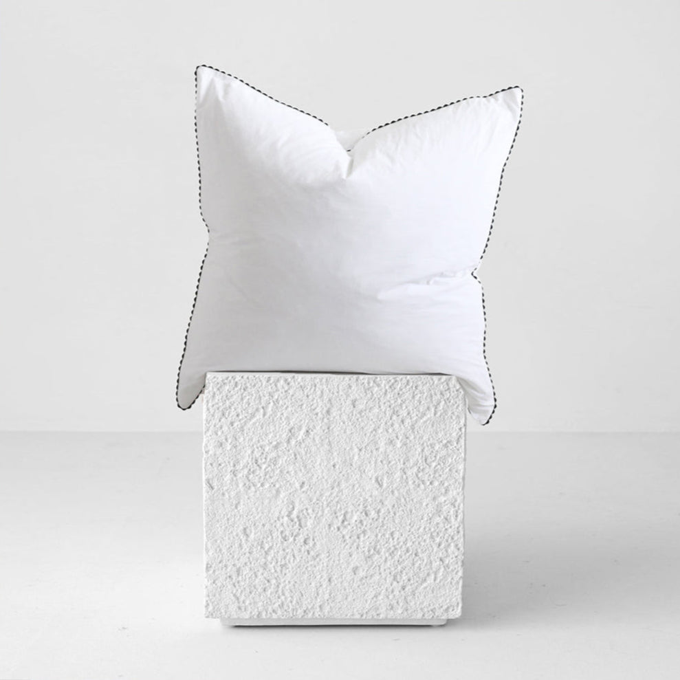 Wavy Euro Pillowcase - White