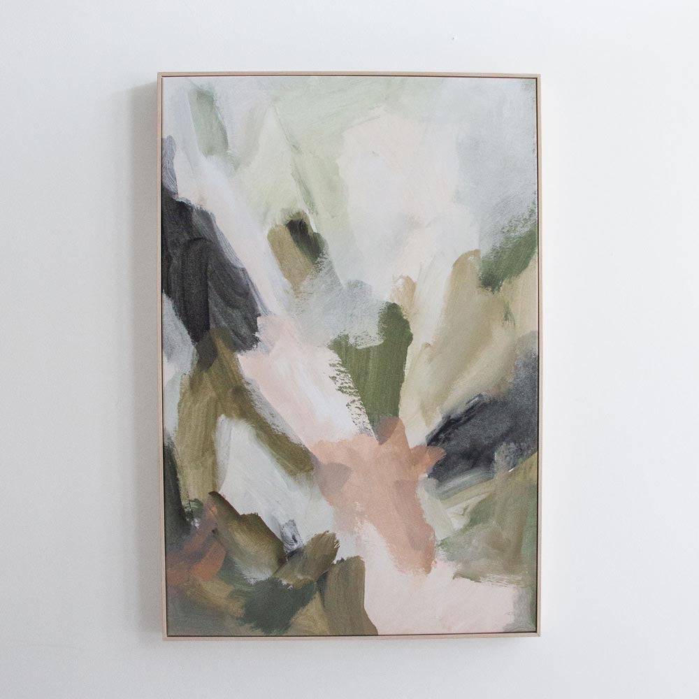 Willa Framed Green Canvas