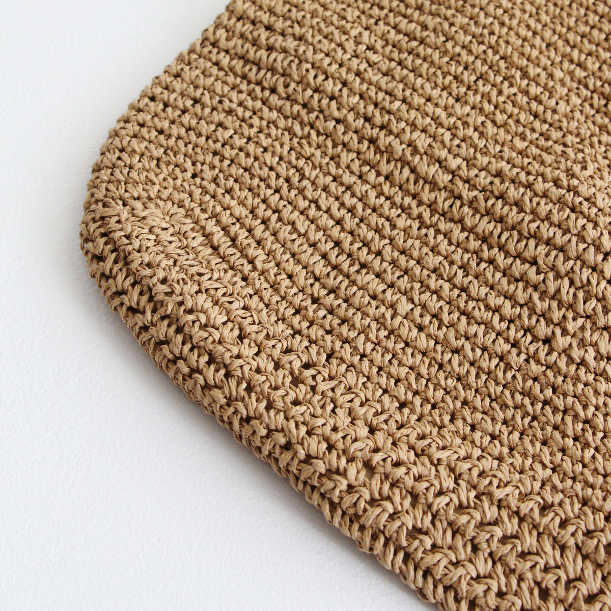 Woven Scoop Shoulder Bag - Brown