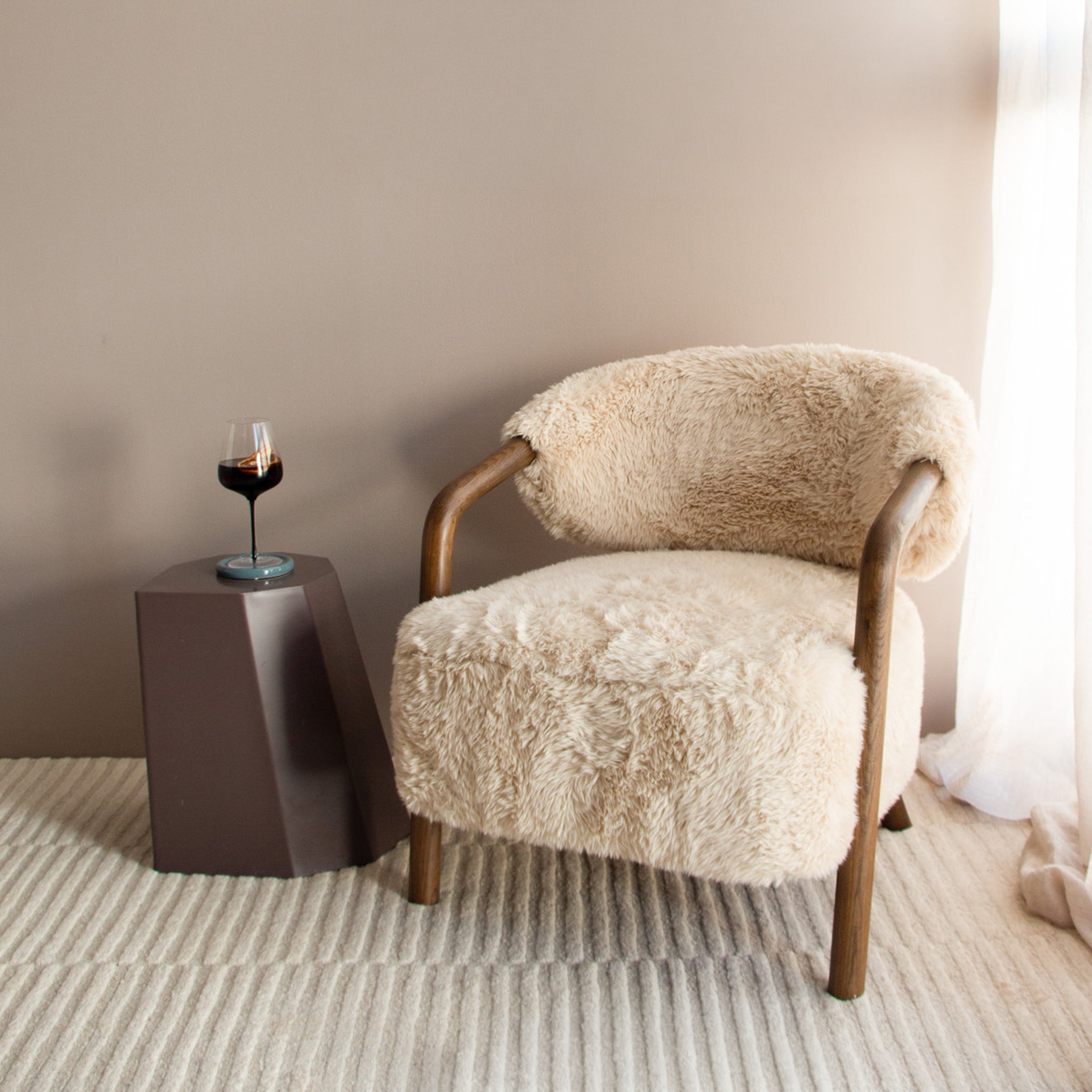 Darren Yak Armchair with Deep Oak Frame