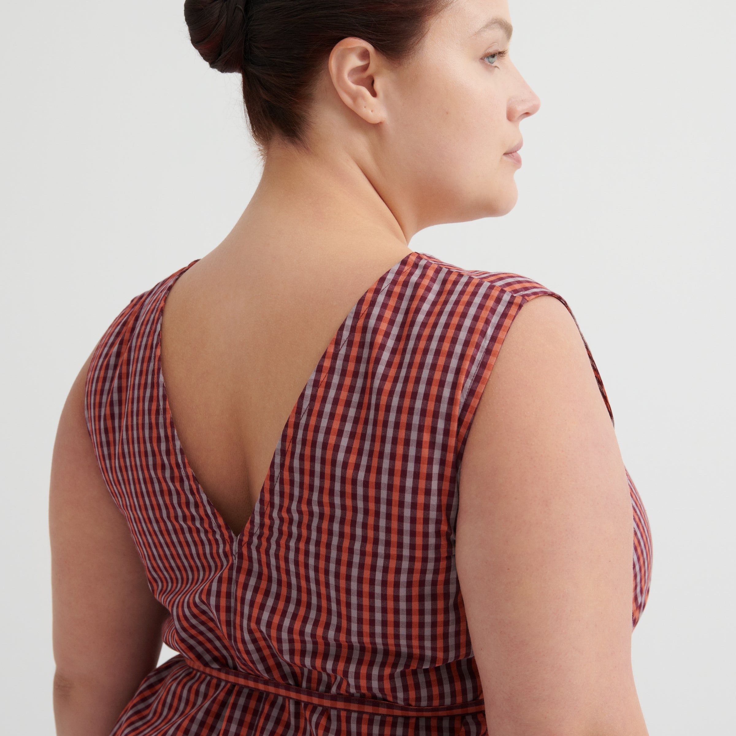 Belle Dress - Maroon Check