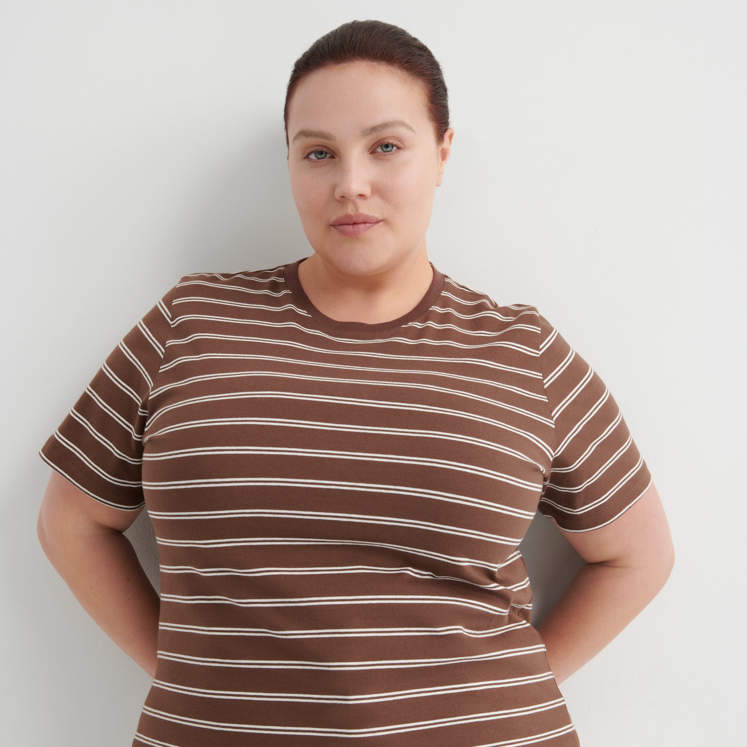 Classic Tee Brown Stripe