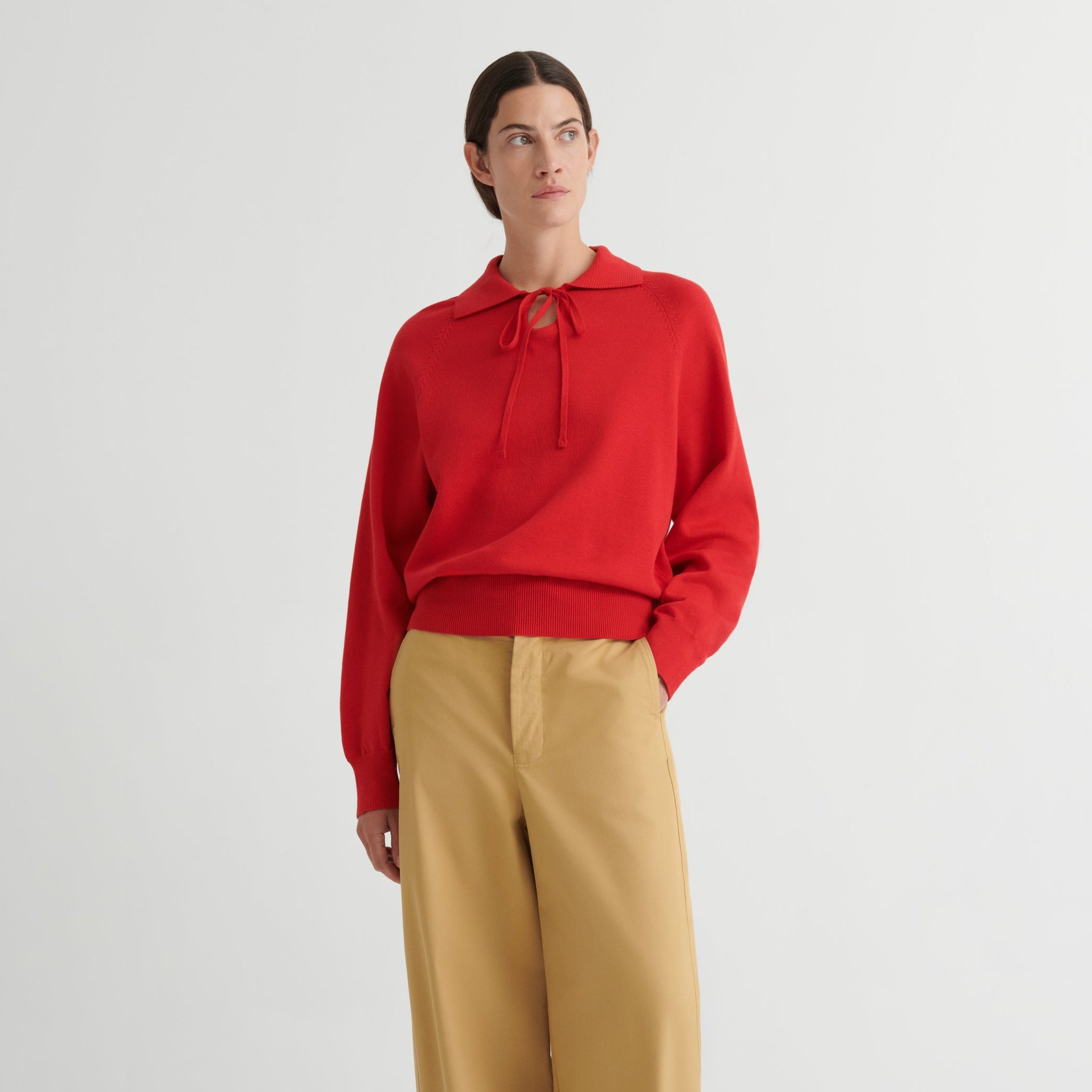 Keyhole Jumper - Poppy Red