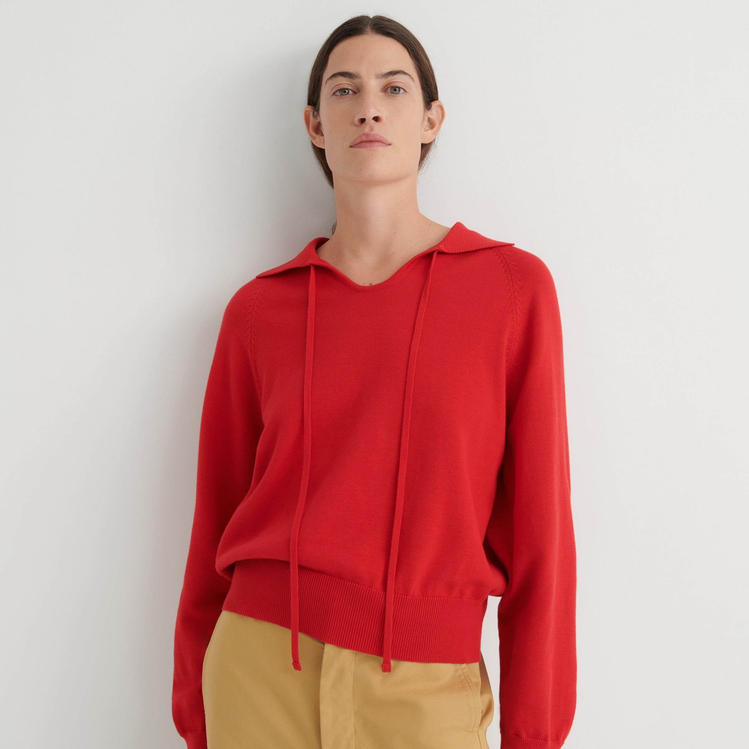 Keyhole Jumper - Poppy Red