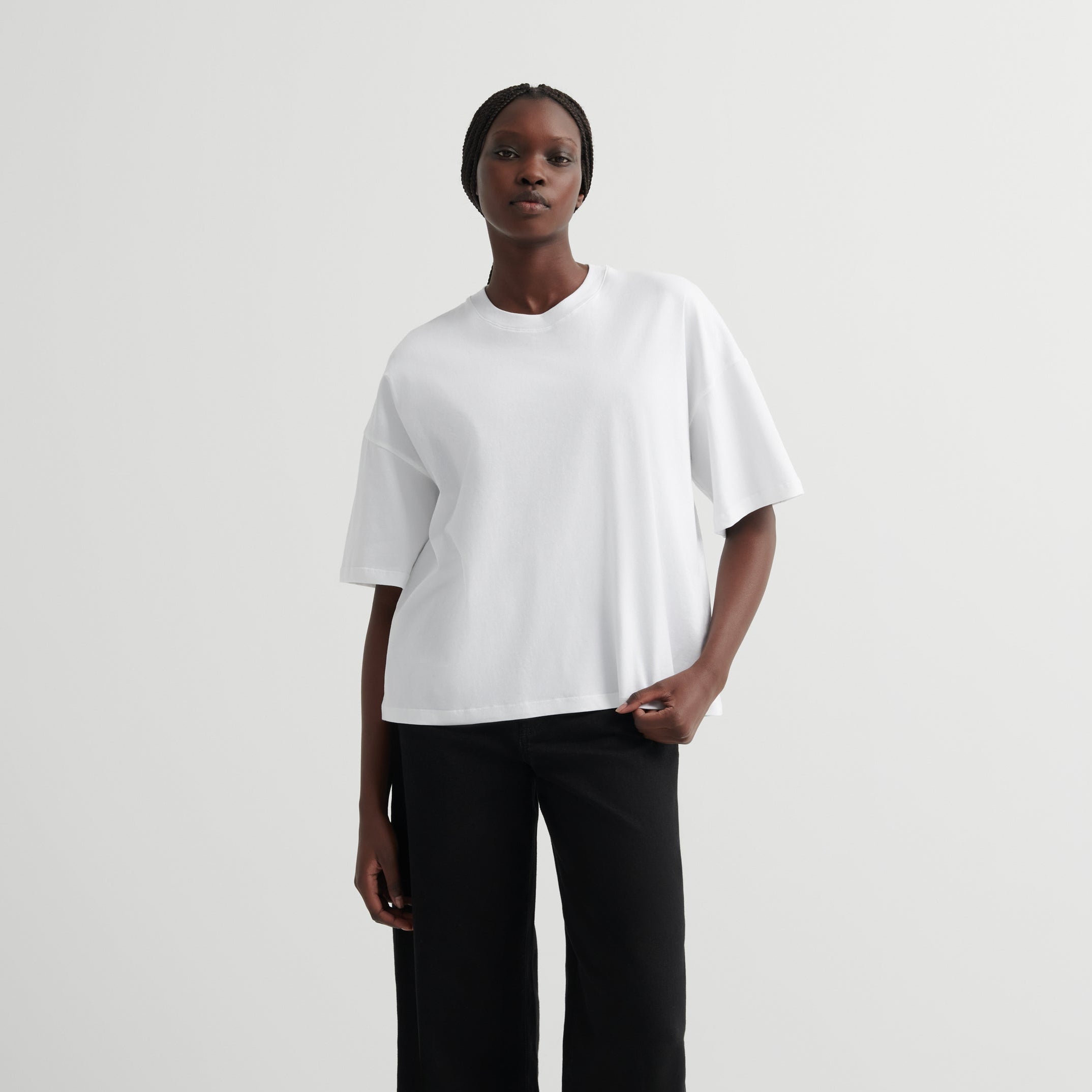 Oversized Boxy Tee - White