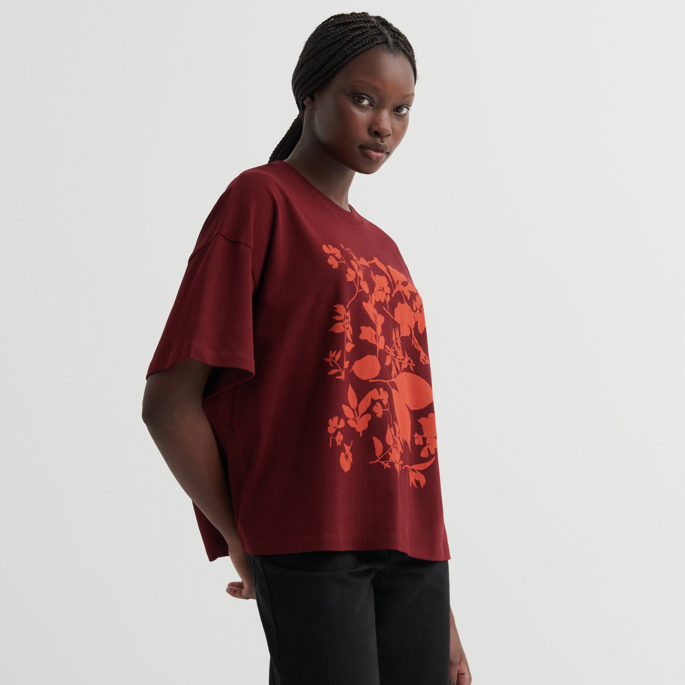 Stencil Tee - Maroon