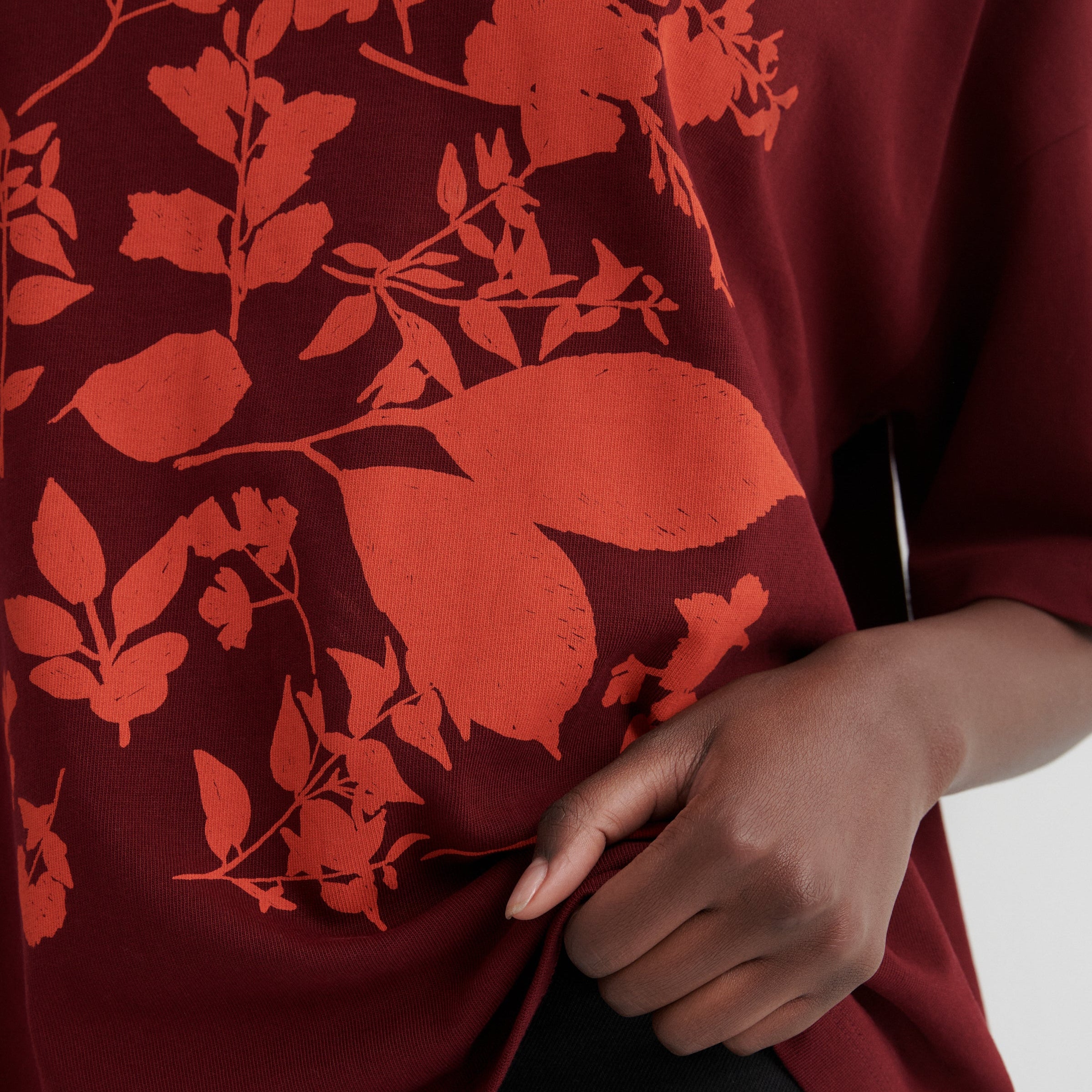 Stencil Tee - Maroon