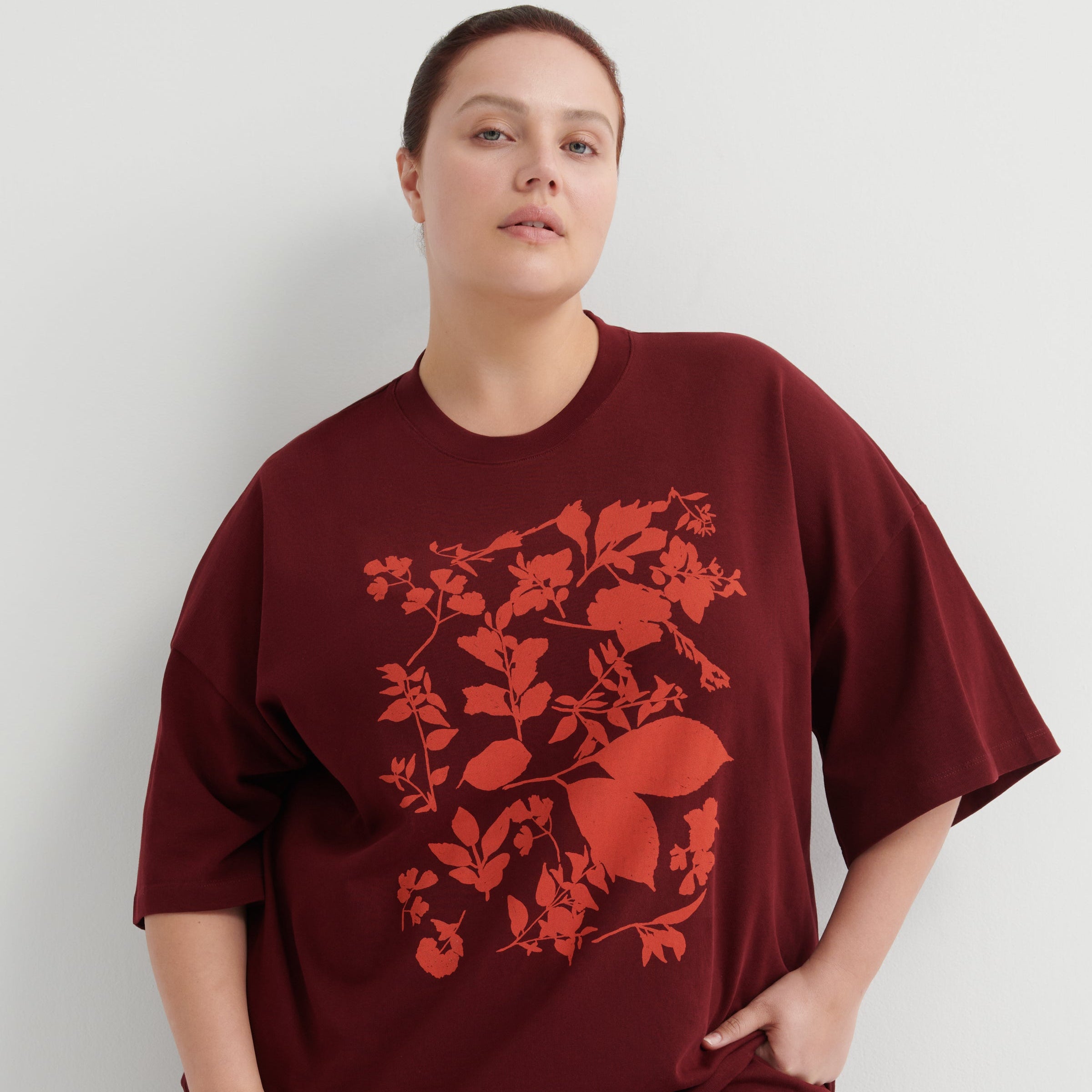 Stencil Tee - Maroon