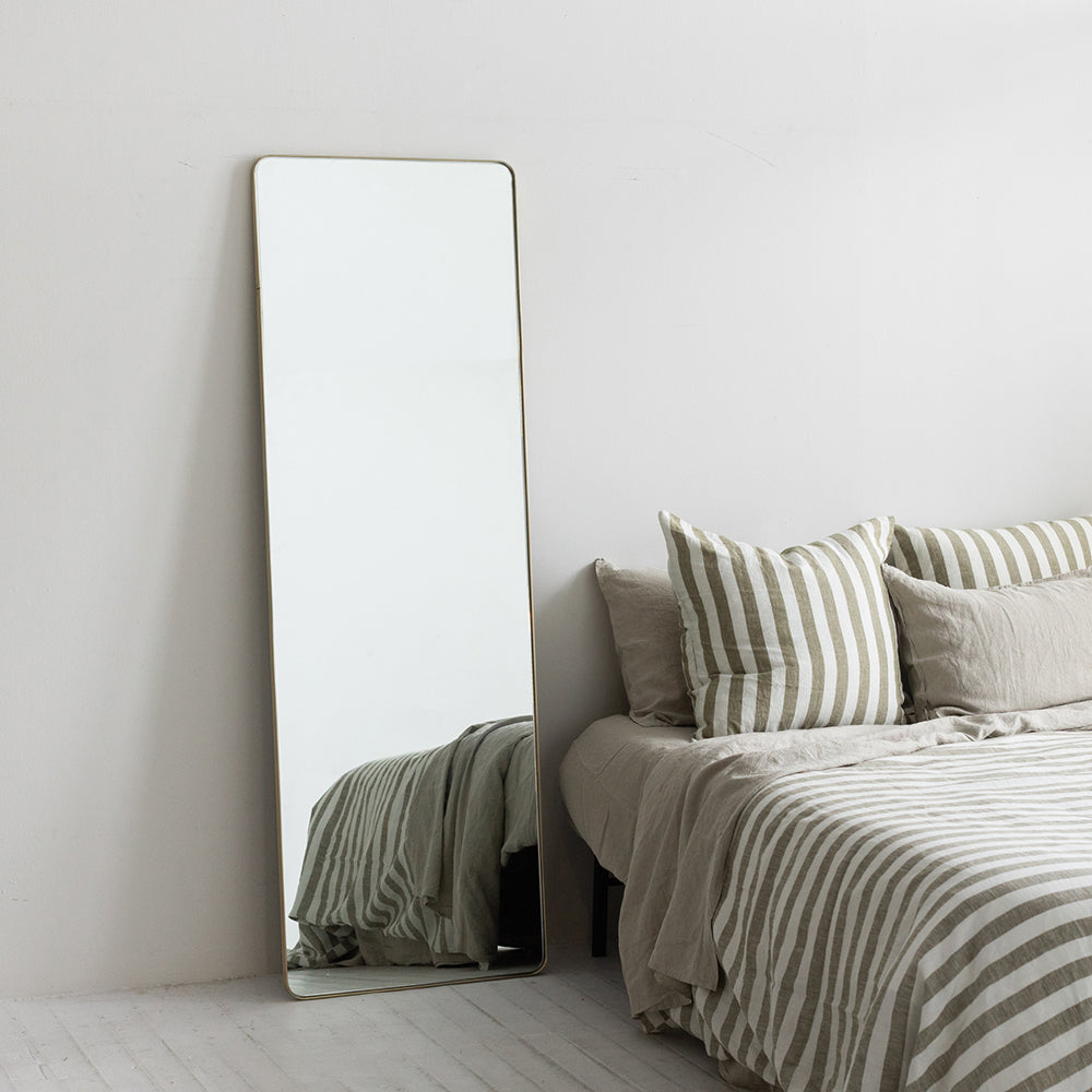 Leaning Floor Mirror - Brass