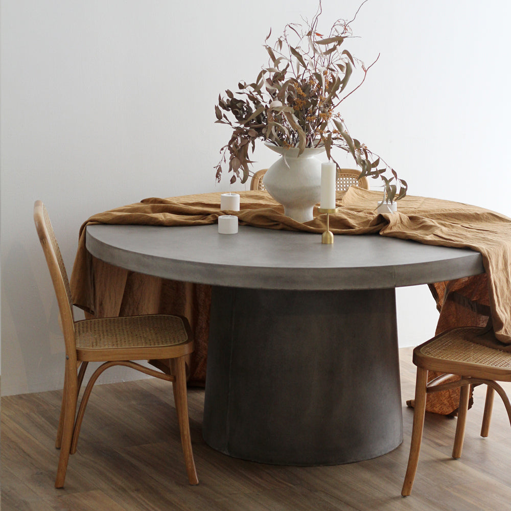 Milano Round Concrete Table - Grey