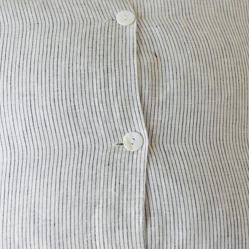 Linen Euro Pillowcase - Pinstripe