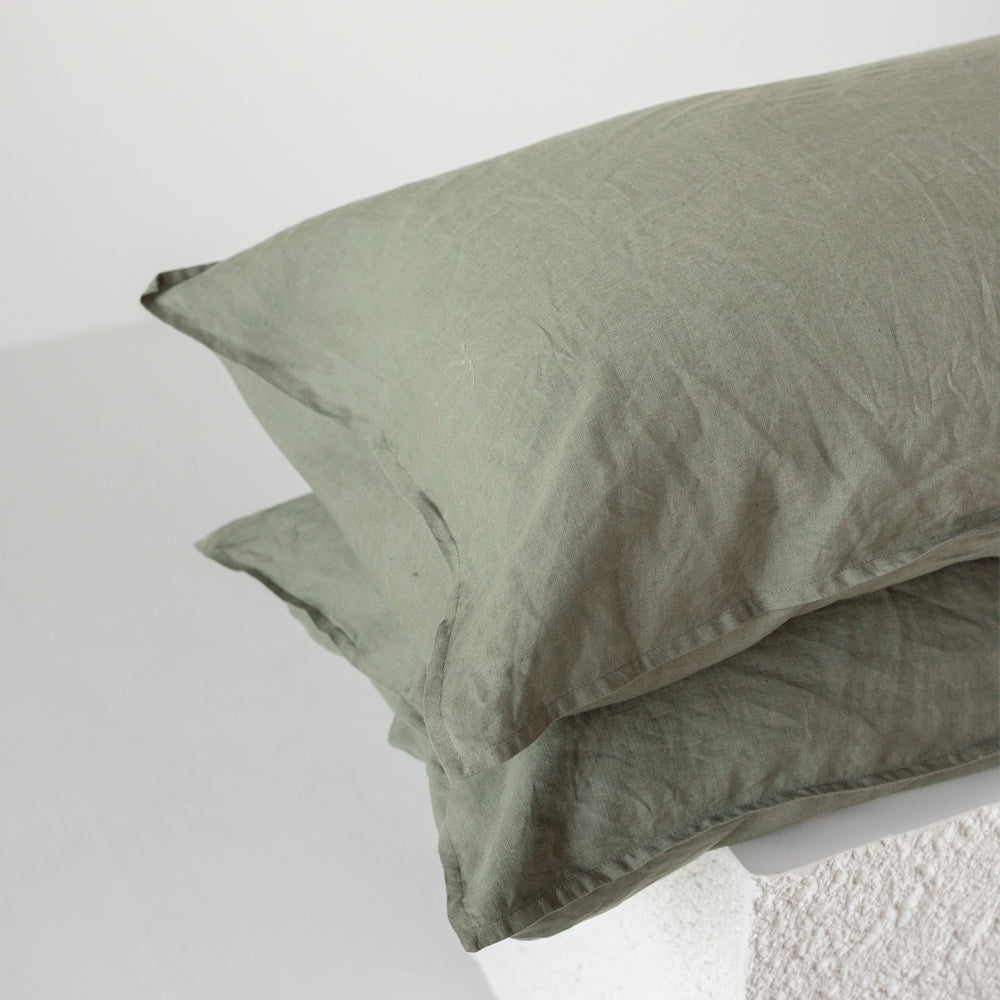 Linen Pillowcases - Rosemary