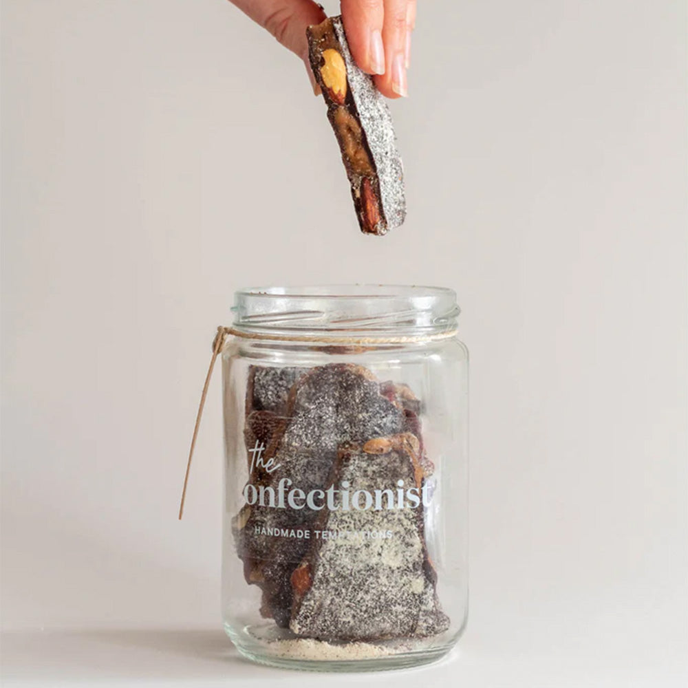 Dark Chocolate Almond Toffee Jar 200g