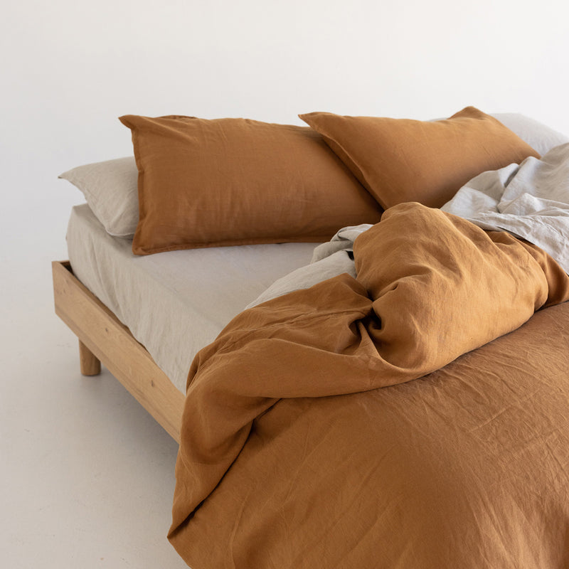 Linen Pillowcases - Toffee