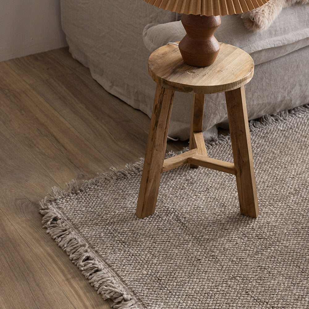 Ulster Floor Rug - White/Natural