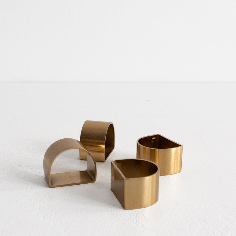 Gold Napkin Rings | Set of 4 | A&C Homestore