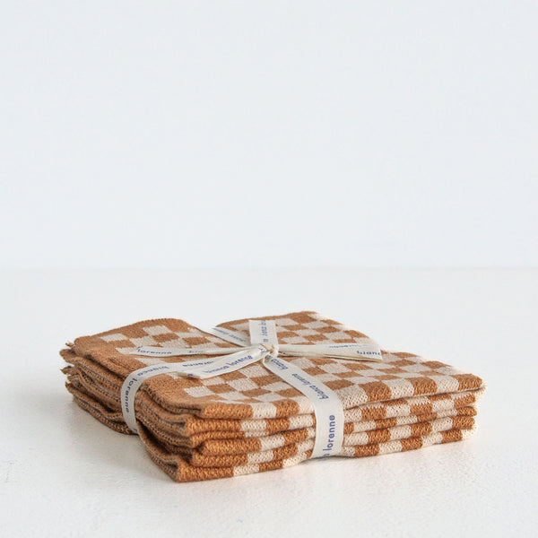 Wash Cloths (Set 3) - Clay Check