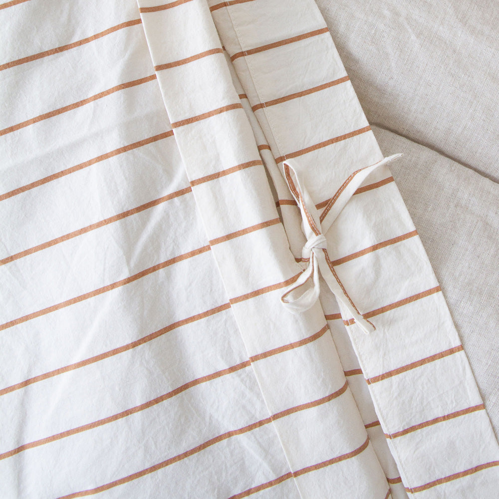 Stonewash Cotton Duvet - Cedar Stripe