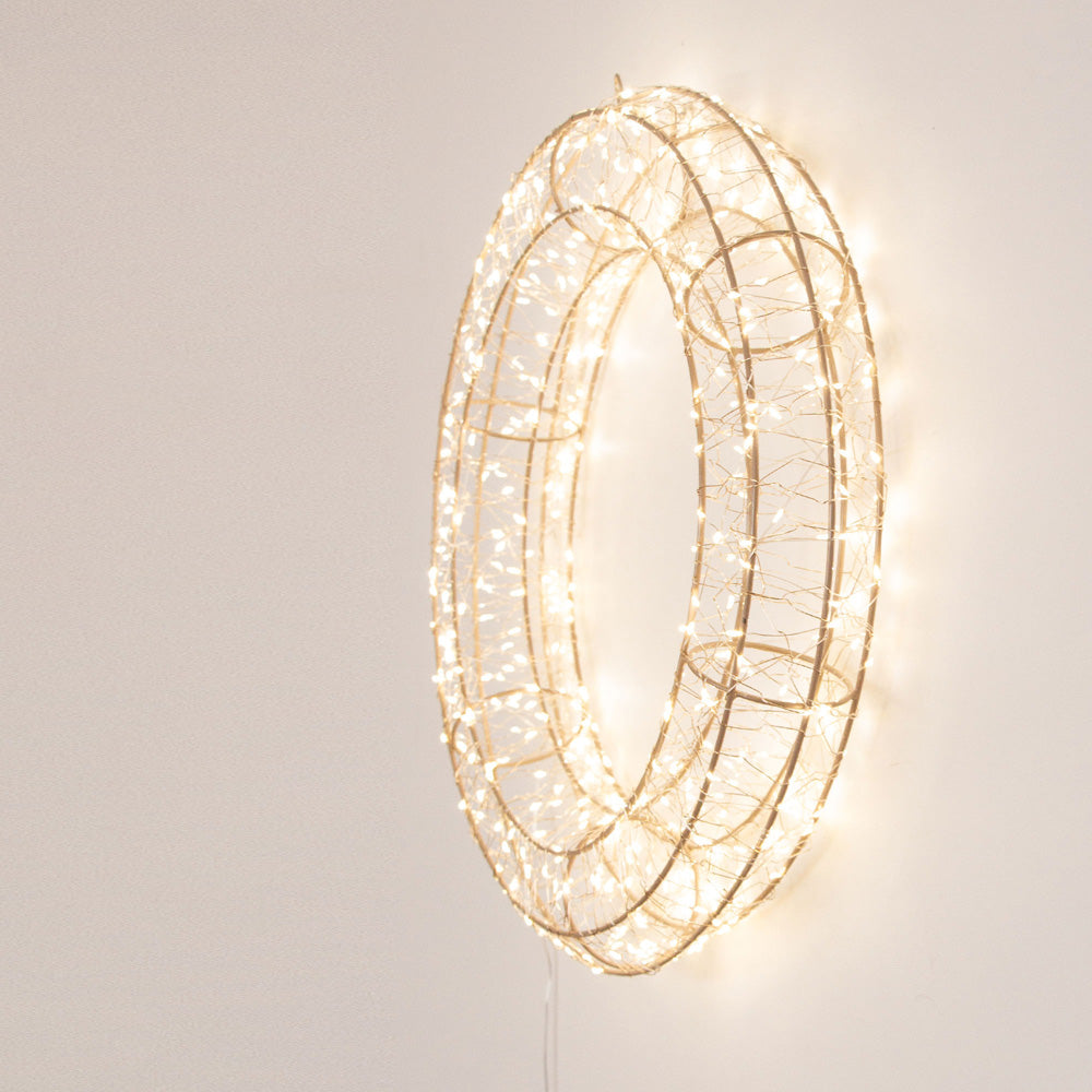 Gold Light Up Wreath