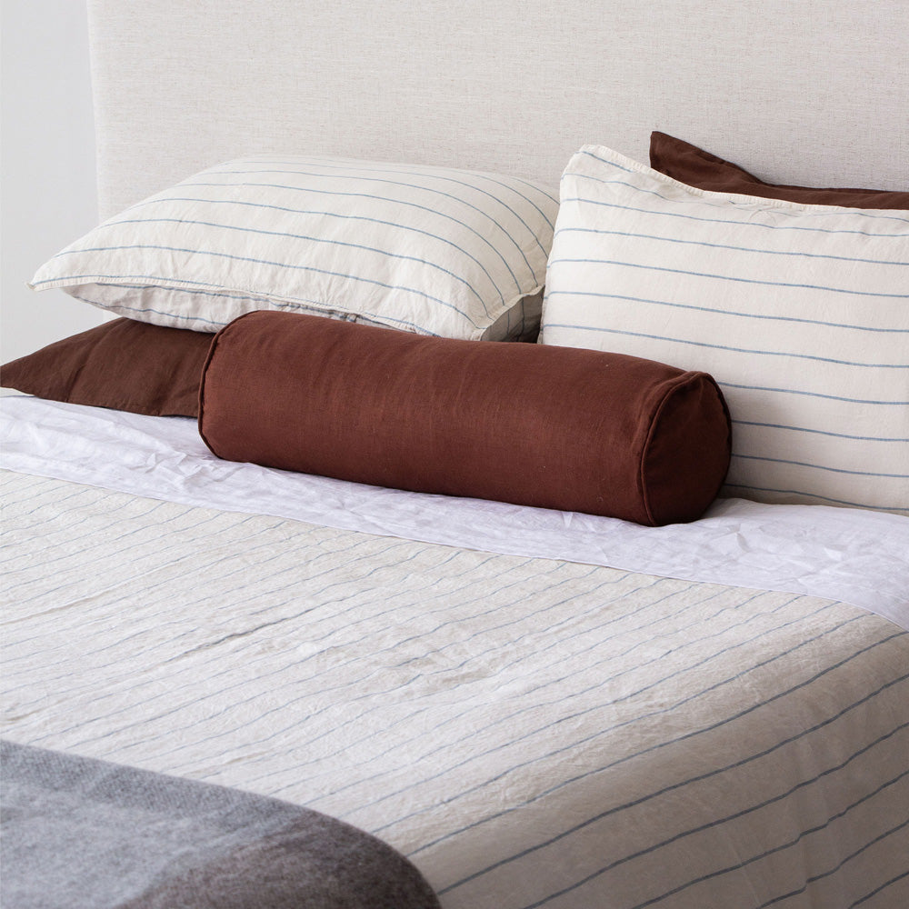 European Linen Duvet Cover - Lake Stripe