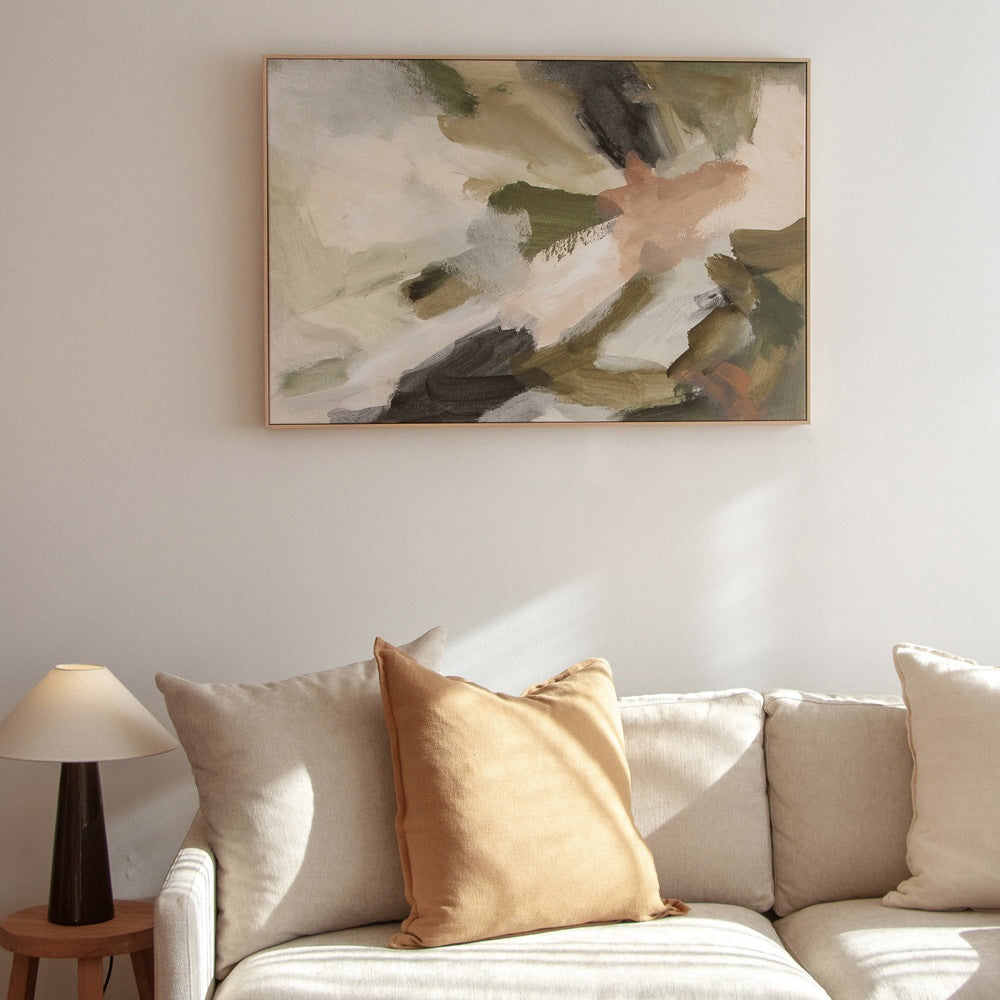 Willa Framed Green Canvas