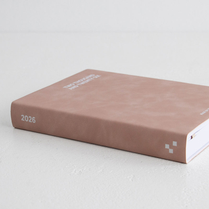 2026 A5 Daily Suede Diary - Petal