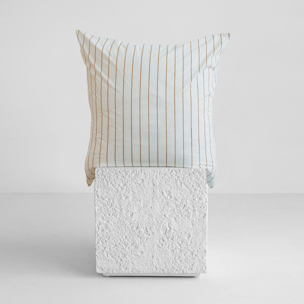 Stonewash Cotton Euro Pillowcase - Cedar Stripe