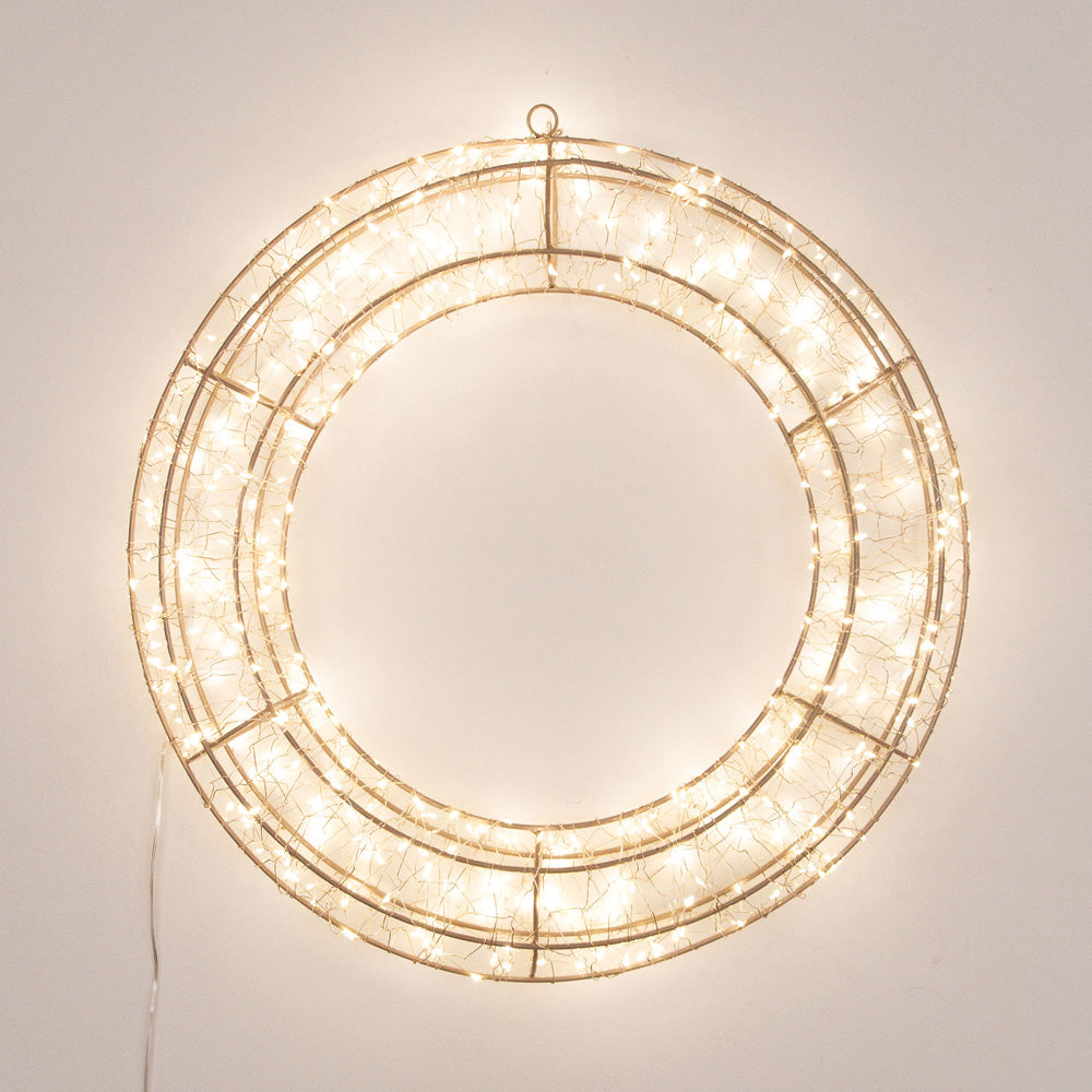 Gold Light Up Wreath