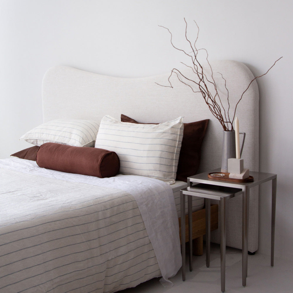 European Linen Duvet Cover - Lake Stripe