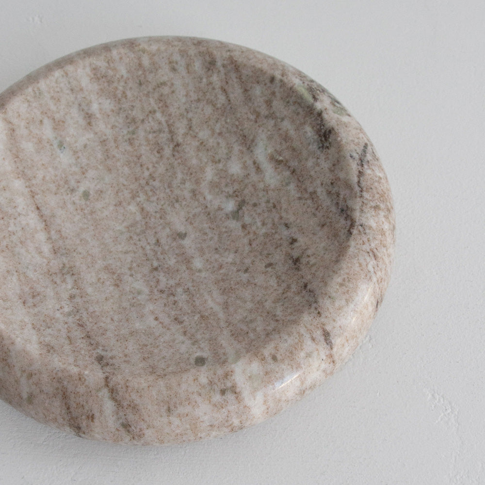 Rufus Indra Shallow Bowl, Oat Marble - Medium