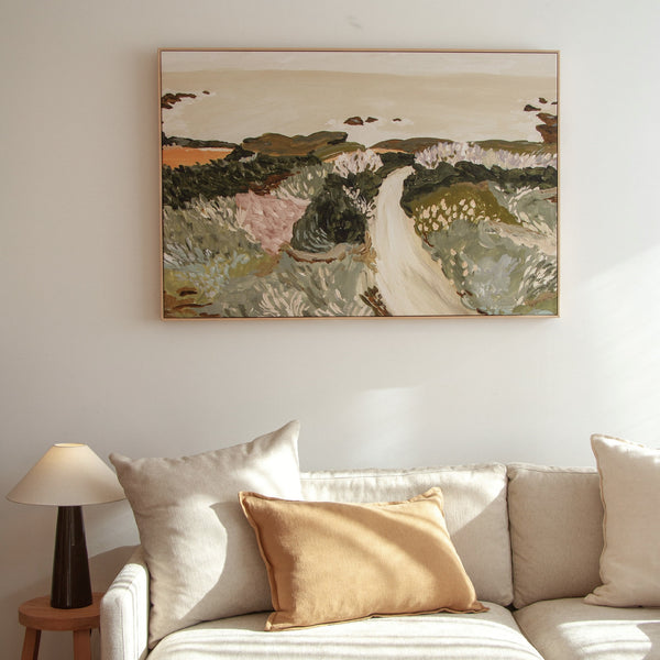 Seaside Meadow Framed Canvas