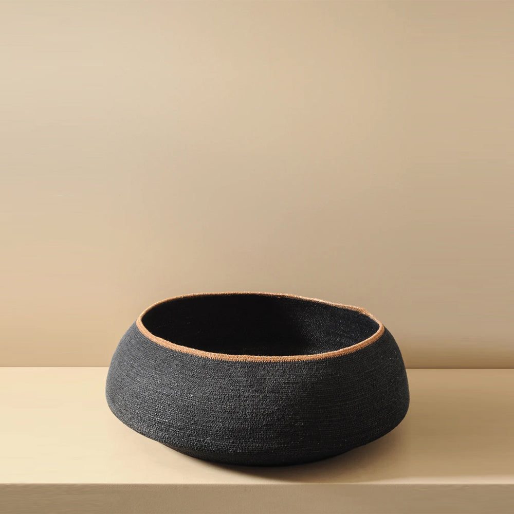 Sfera Basket, Large - Black/Tan