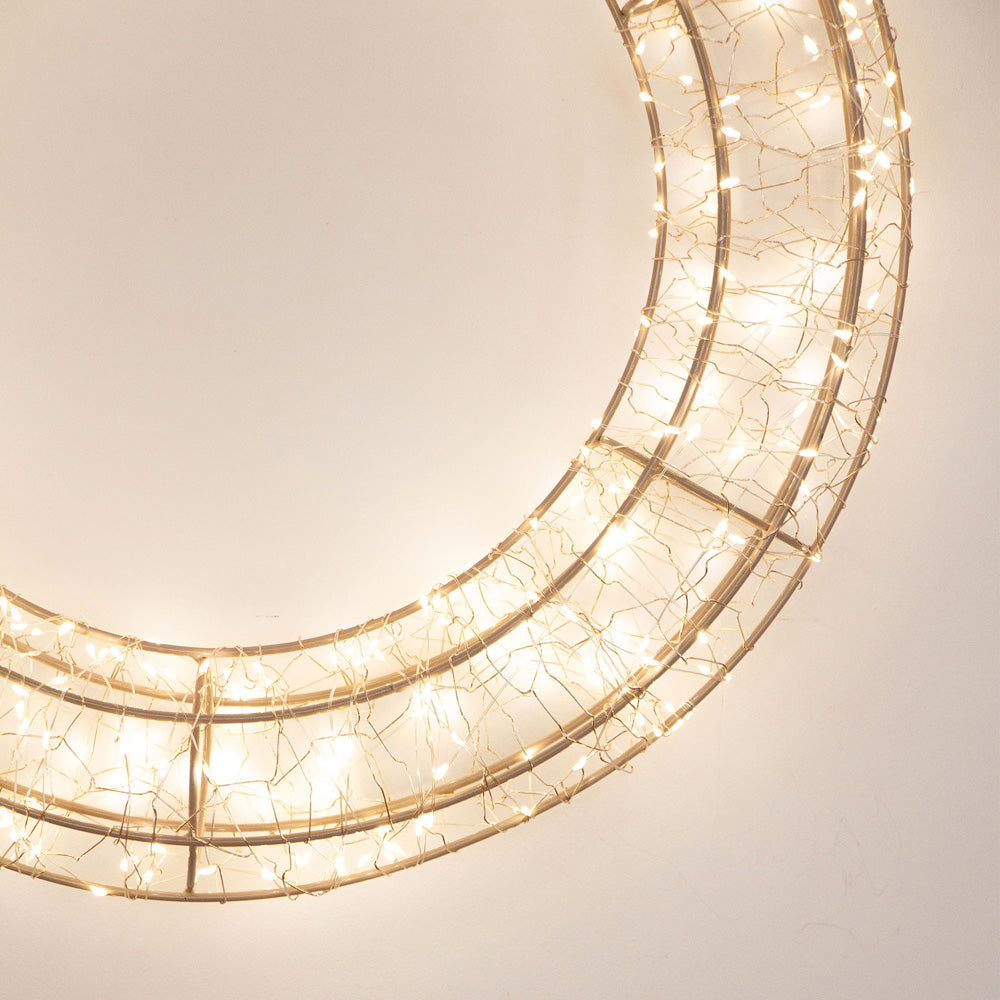 Gold Light Up Wreath