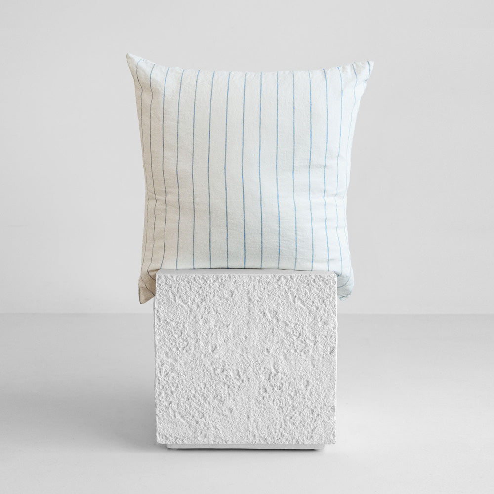 Linen Euro Pillowcase - Lake Stripe