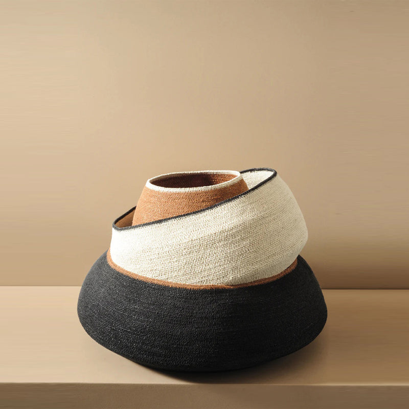 Sfera Basket, Small - Toffee/Natural