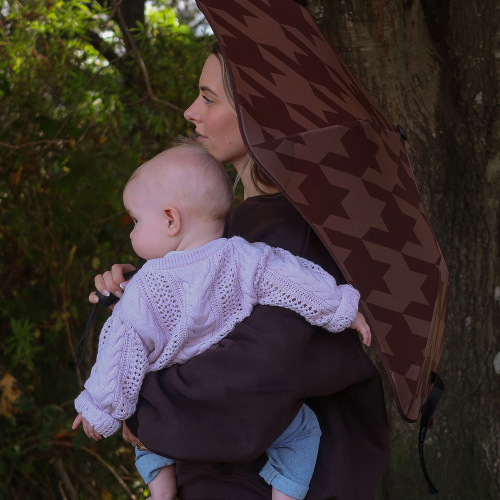 Blunt Metro Umbrella - Houndstooth Cocoa